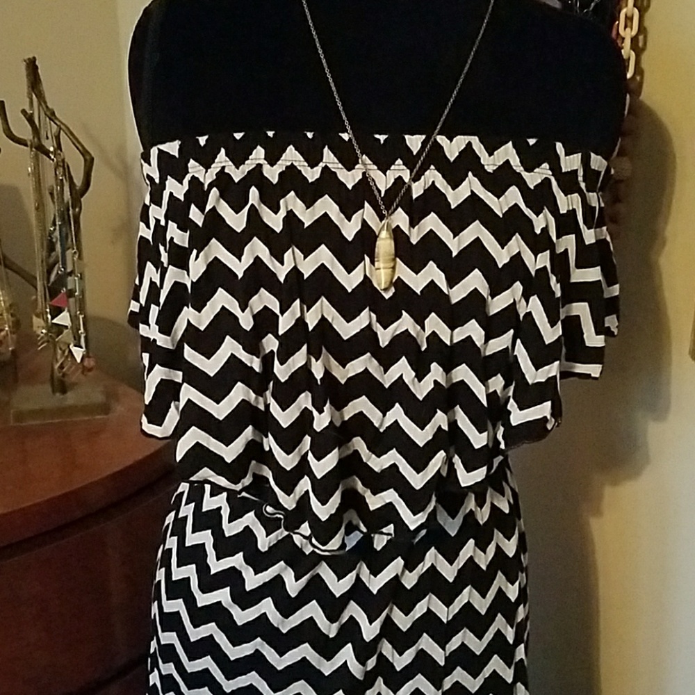 Chevron strapless maxi - Picture 2 of 4